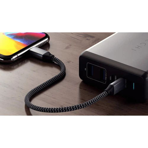 Кабель Satechi Cable USB-C to Lightning 25cm Space Grey (ST-TCL10M) фото 6