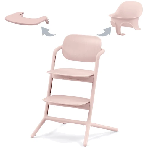 Стульчик для кормления 3 в 1 Cybex Lemo Pearl Pink (521003161): Материал металл