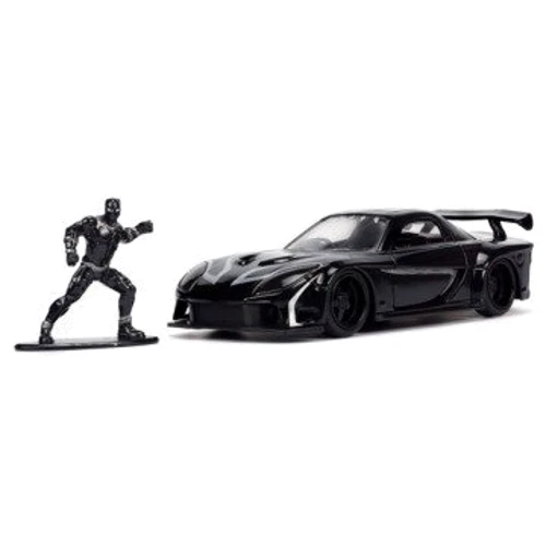 Машина металлическая Jada Marvel Avengers Mazda RX-7 с фигуркой Черной пантеры 1:32 (253223023)