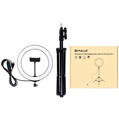 Кольцевая USB LED лампа Puluz PKT3035 10" со штативом (PKT3035)