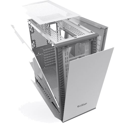 Корпус PCCooler MASTER IE200W: Материал передней панели пластик