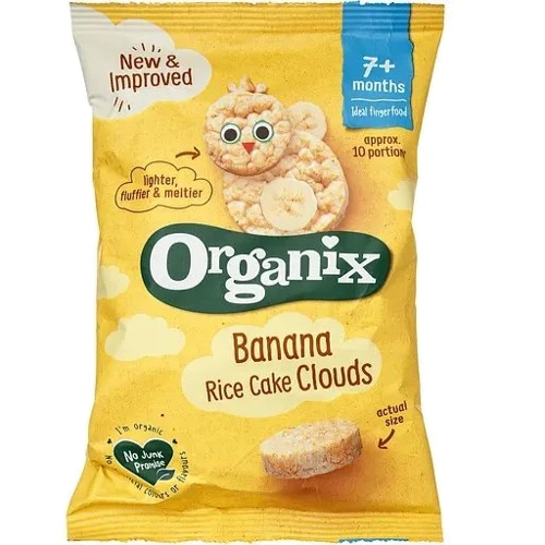 Печенье Organix рисовое Банановые облака органическое (с 7 месяцев) 40 г (5024121801129)