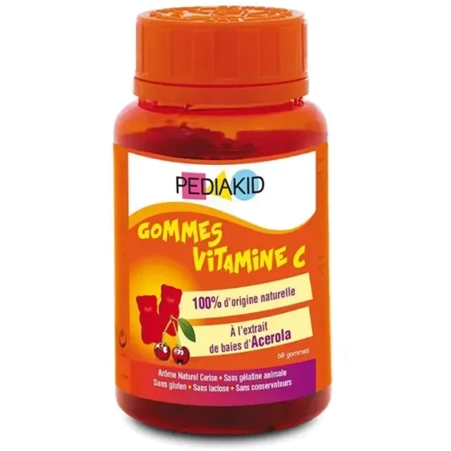 Pediakid Radiergummis Vitamin C Витамин С для детей со вкусом вишни 60 жевательных конфет