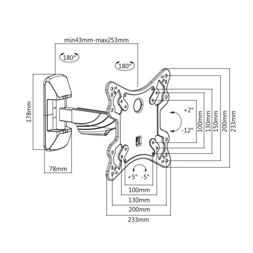 Кронштейн для ТВ Digital DRP-ST26