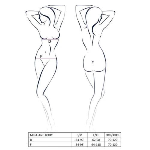 Эротическое боди MIRAJANE BODY black XXL/XXXL - Passion Exclusive