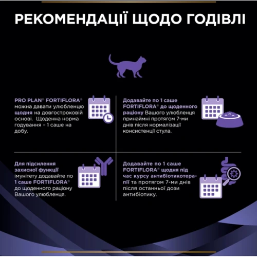 Пробиотик для взрослых кошек и котят Purina Pro Plan FortiFlora Feline Probiotic поддержка микрофлоры ЖКТ 30х1г (8445290040794) фото 9