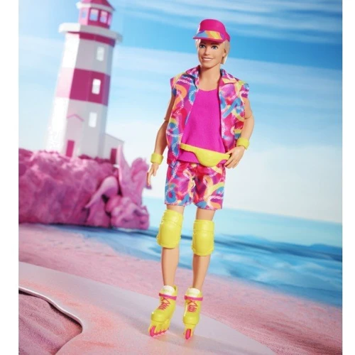 Коллекционная кукла Barbie Ken Roller-Skating по мотивам фильма Барби (HRF28): Особенности На шарнирах