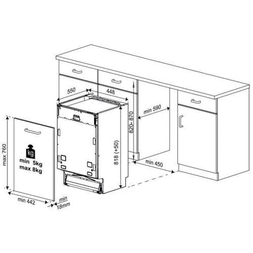 Встраиваемая посудомоечная машина Beko DIS46120: Расход воды, л 8.7