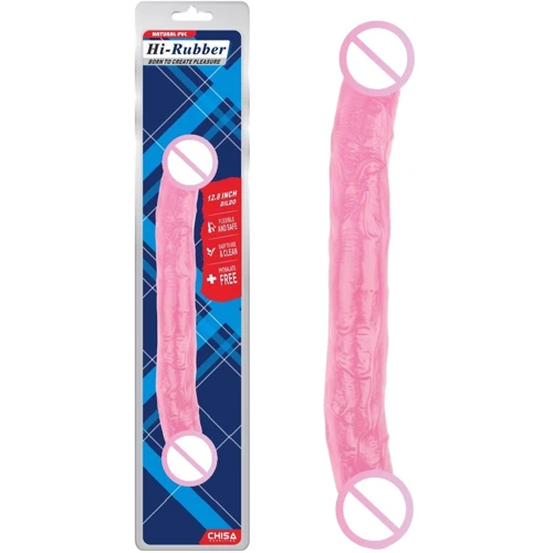 Двухсторонний фаллоимитатор Chisa Hi-Rubber Born To Create Pleasure 12.8" Pink
