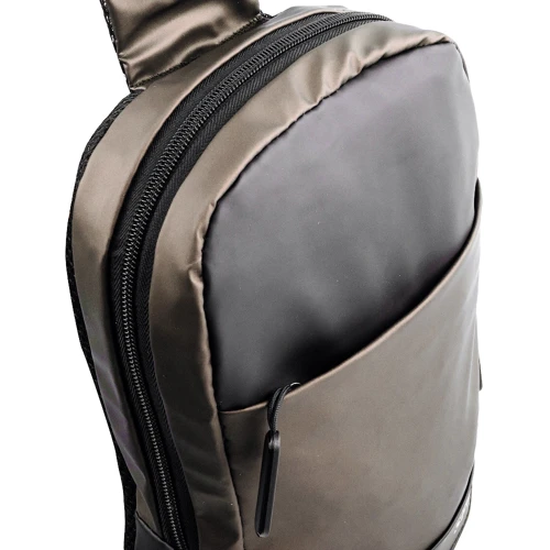Мужская сумка-слинг Valiria Fashion коричневая (3DETAU6522-10): Фактура Тканая, Матовая