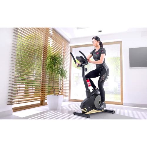 Велотренажер Hop-Sport HS-2080 Spark model 2020 черный/золотой