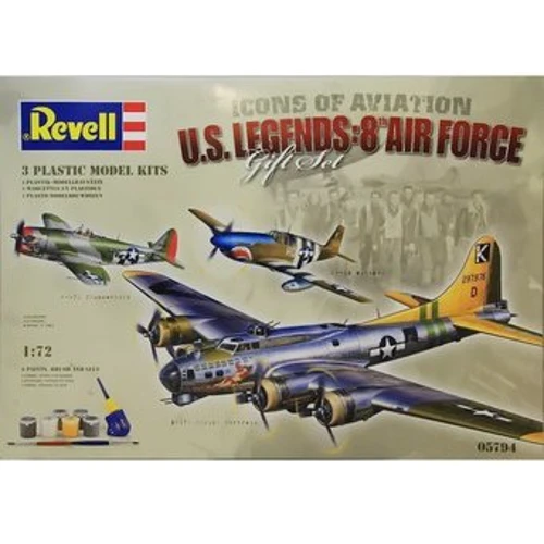 Revell (1:72) Подарочный набор с самолетами "Flying Legends 8th USAAF" (B-17G/P-47D/P-51B) (05794): Производитель Revell