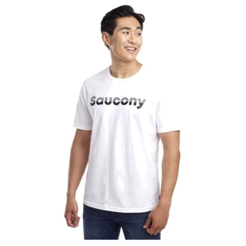 Спортивні футболки Saucony Rested Short Sleeve 800258-WH 48 біла з принтом