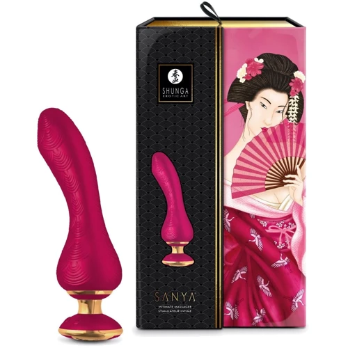 Вибратор для точки G Shunga Sanya Raspberry, гибкий ствол
