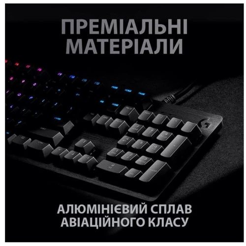 Клавіатура Logitech G512 Lightsync RGB Mechanical GX Blue USB UA Carbon (920-008946): Тип клавіатури игровая