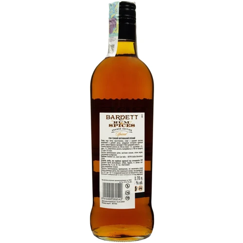 Ром Bardett Spiced 37.5% 0.7 л (FSH_8410490269542): Об'єм, л 0.75