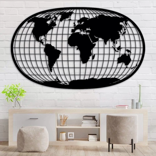 Настенный декор Деревянное панно Wortex Woods Глобус 74x45 (WALL70004-74x45) фото 2
