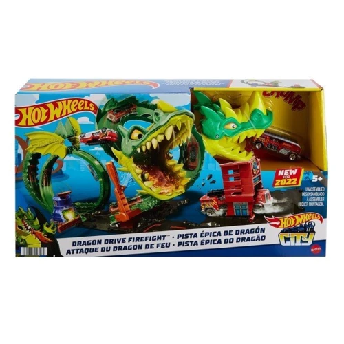 Игровой набор Атака огненного дракона Hot Wheels HDP03