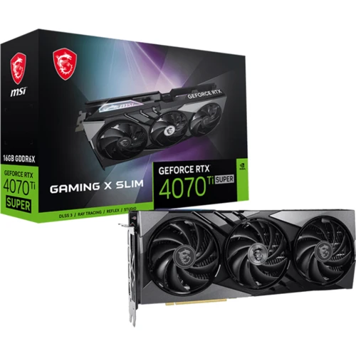 Видеокарта MSI GeForce RTX4070Ti SUPER 16Gb GAMING SLIM (RTX 4070 Ti SUPER 16G GAMING SLIM) UA: Исполнение Трехслотовое