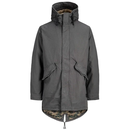 Парка Jack & Jones 74249634 50 серая демисезон с капюшоном: Вид Парки