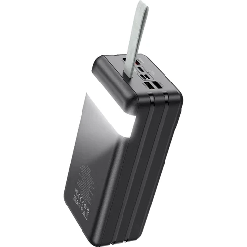 Внешний аккумулятор Hoco Power Bank 60000mAh J86B Electric 22.5W Black: Встроенный кабель нет