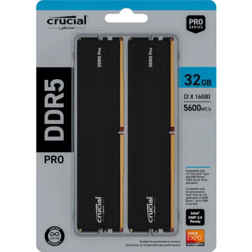 Crucial 32 GB (2x16GB) DDR5 5600 MHz Pro (CP2K16G56C46U5) фото 4