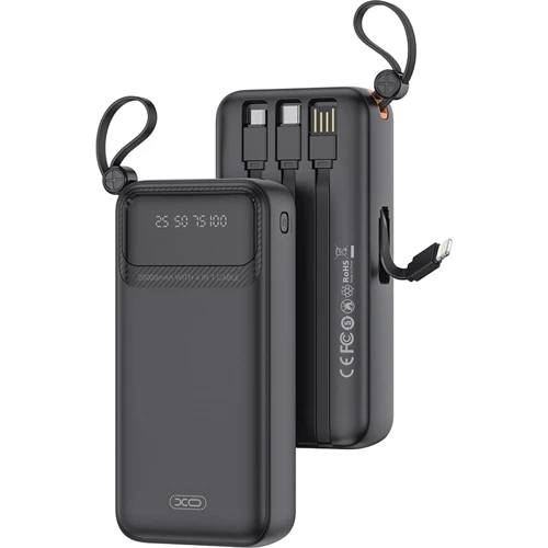Внешний аккумулятор XO Power Bank 20000mAh PR279 4 in 1 Black: Емкость батареи, мАч 20000