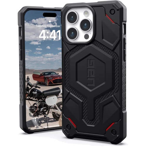 Чехол для iPhone Urban Armor Gear UAG Monarch Pro Magsafe Kevlar Black (114222113940) for iPhone 15 Pro Max