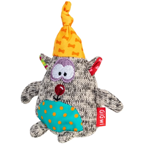 Іграшка для собак Ведмідь із пищалкою GiGwi Plush текстиль 10 см (75044)