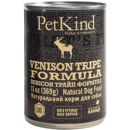 Влажный корм для собак Petkind Venison Tripe Formula с говядиной и олениной 369 г (Pk00560)
