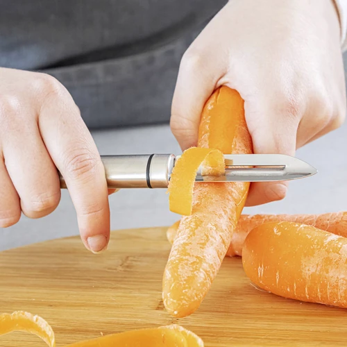 Овочечистка Kitchen Craft PRO 20.5 см (KCPROLP): Рукоятка Нержавеющая сталь