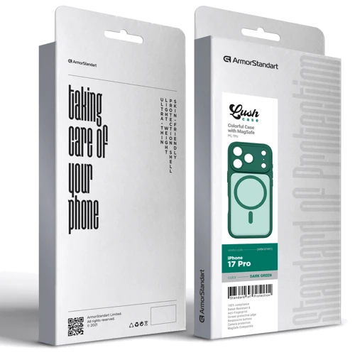 Чехол для iPhone ArmorStandart Lush MagCase Dark Green for iPhone 17 Pro (ARM87491)