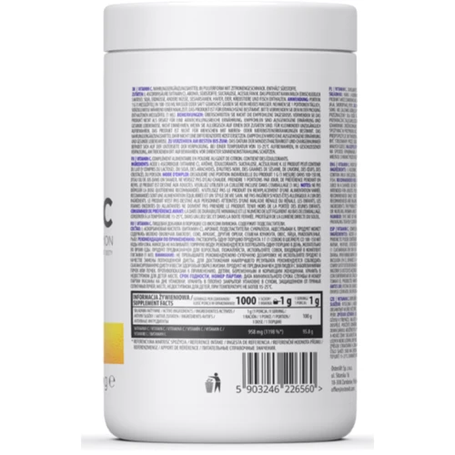 OstroVit Vitamin C Вітамін C 1000 г смак лимонний: Тип Витамин C