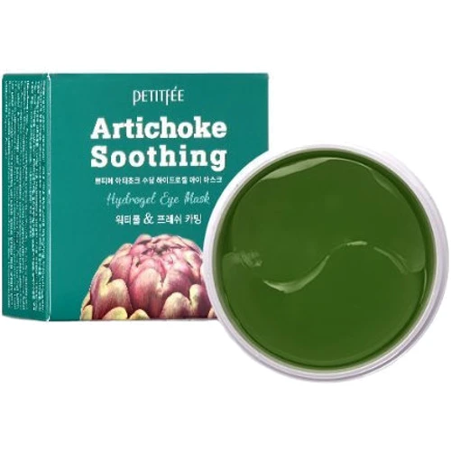 Petitfee Artichoke Soothing Eye Mask Гидрогелевые успокаивающие патчи для глаз с экстрактом артишока 60 шт.