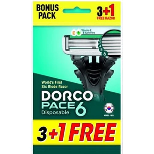 Dorco PACE Одноразовая бритва для мужчин 6 лезвий 4 шт.