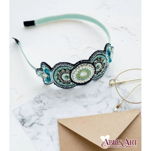 Abrisart ADH-001 Набір для вишивки бісером прикраси для волосся М'ятна арабеска