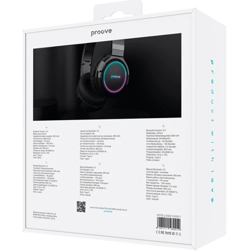 Наушники Proove Galaxy Black (HPGL00010001): Тип крепления оголовные