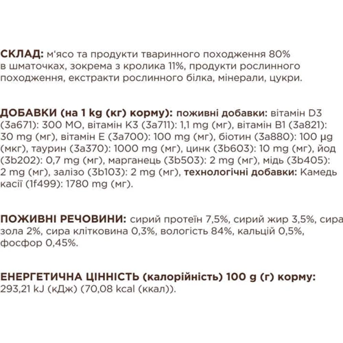 Влажный корм для котов Club 4 Paws Premium С кроликом в желе 85 г (4820215369008): Класс Премиум