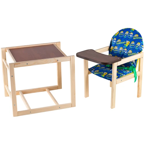 Стульчик- трансформер Наталка Зайчик люкс eko синий ( big minions) (623102)