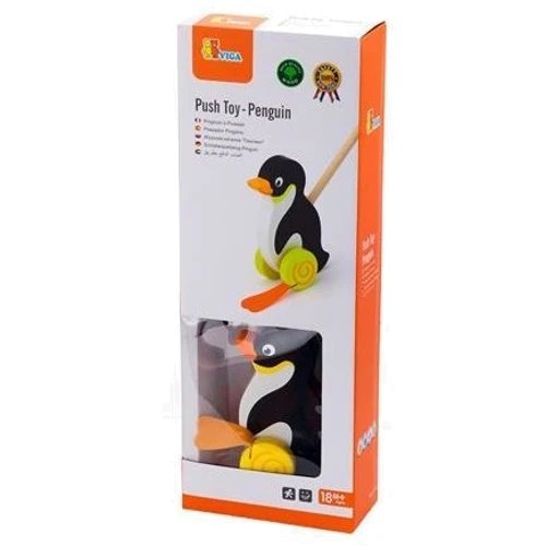 Деревянная каталка Viga Toys Пингвинчик (50962)