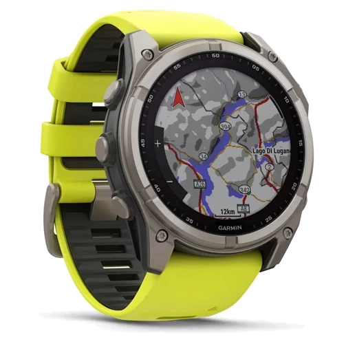 Смарт-часы Garmin Fenix 8 Solar 51mm Sapphire Titanium with Amp Yellow/Graphite Silicone Band (010-02907-21): Время работы до 30 дней