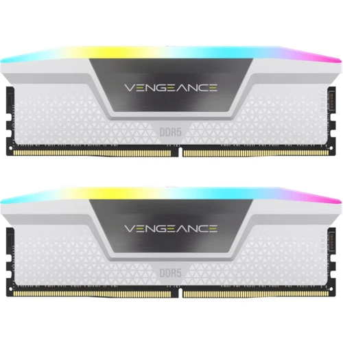 Corsair 32 GB (2x16GB) DDR5 6000 MHz Vengeance RGB White (CMH32GX5M2B6000C40W)