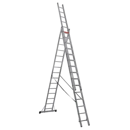 Лестница Virastar трехсекционная алюминиевая Triomax Pro 3x15