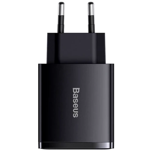 Зарядное устройство Baseus Wall Charger Compact 2xUSB+USB-C 30W Black (CCXJ-E01): Особенности Быстрая зарядка, USB-C