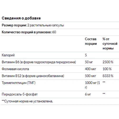 Solgar Gold Specifics, Homocysteine Modulators, 120 Vegetable Capsules (SOL01411): Форма випуску капсули