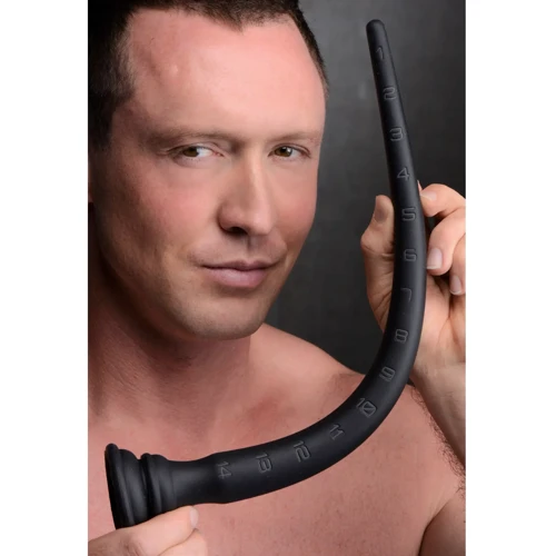 Гибкий силиконовый анальный стимулятор Hosed 15" S Tapered Silicone Hose (чёрный)