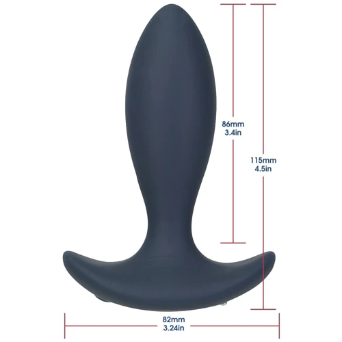 Анальная пробка с пульсацией Lux Active – Throb – 4.5" Anal Pulsating Massager, пульт ДУ