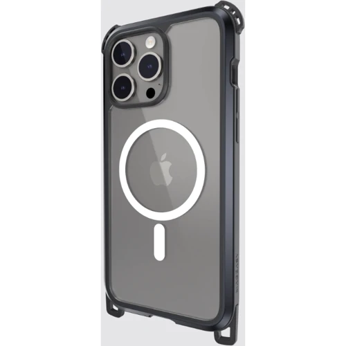 Чехол для iPhone SwitchEasy Odyssey Ultra M + Strap Rugged Utility MagSafe Case Metal/Black (MPH56P162EC23) for iPhone 15 Pro: Цвет черный