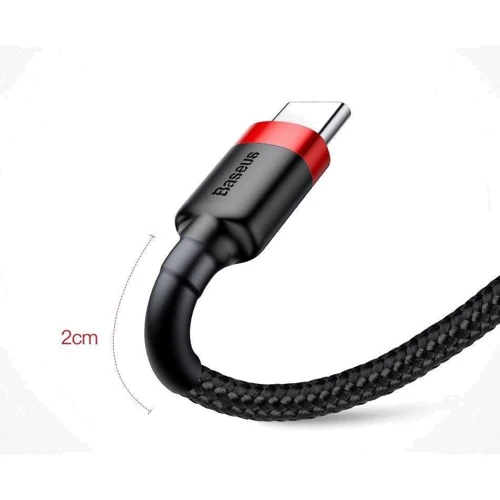 Кабель Baseus USB Cable to USB-C Cafule 2A 3m Red (CATKLF-U09) фото 7