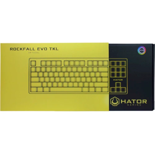 Клавиатура Hator Rockfall EVO TKL Optical ENG/ UKR/ RUS (HTK-632): Тип клавиш оптический